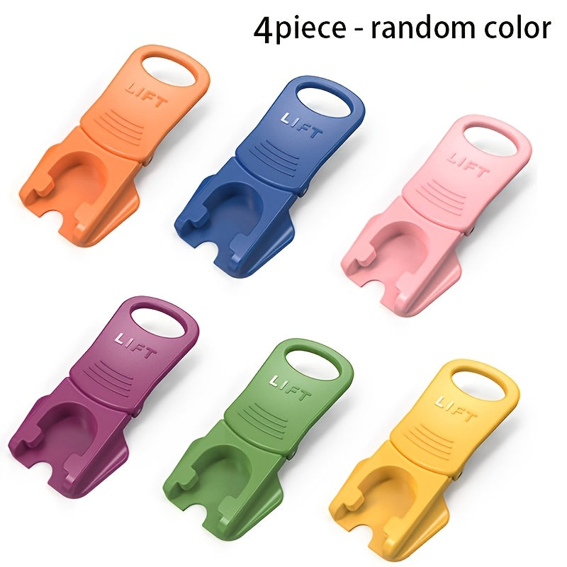 4pcs, Random Color Pieces Easy Can Opener, Color Manual Soda Can Opener, Soft Drink Can Mouth Protector, Pop Can Opener for Pull Off Tab