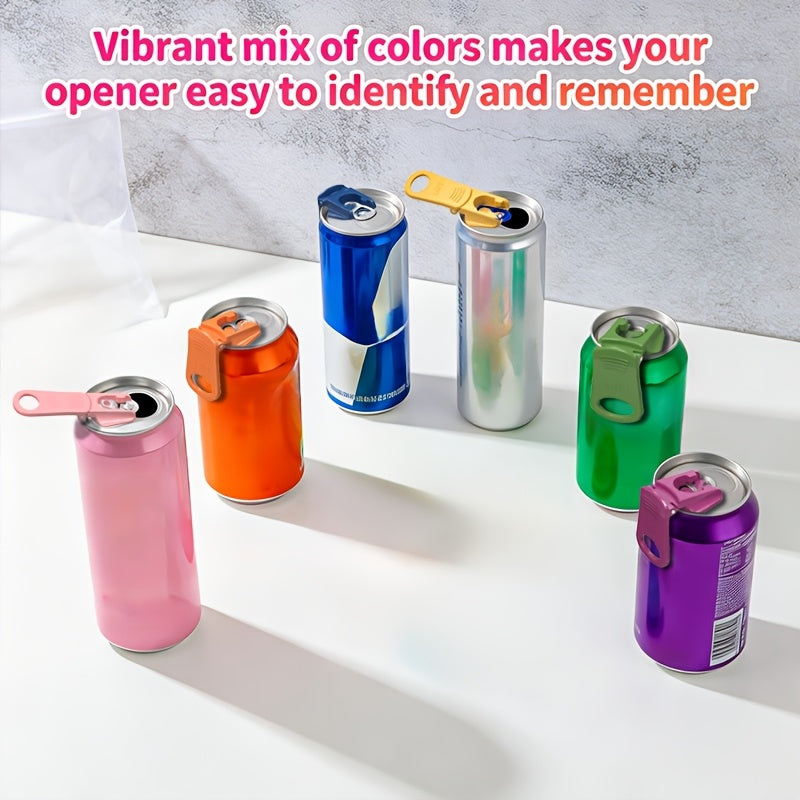 4pcs, Random Color Pieces Easy Can Opener, Color Manual Soda Can Opener, Soft Drink Can Mouth Protector, Pop Can Opener for Pull Off Tab
