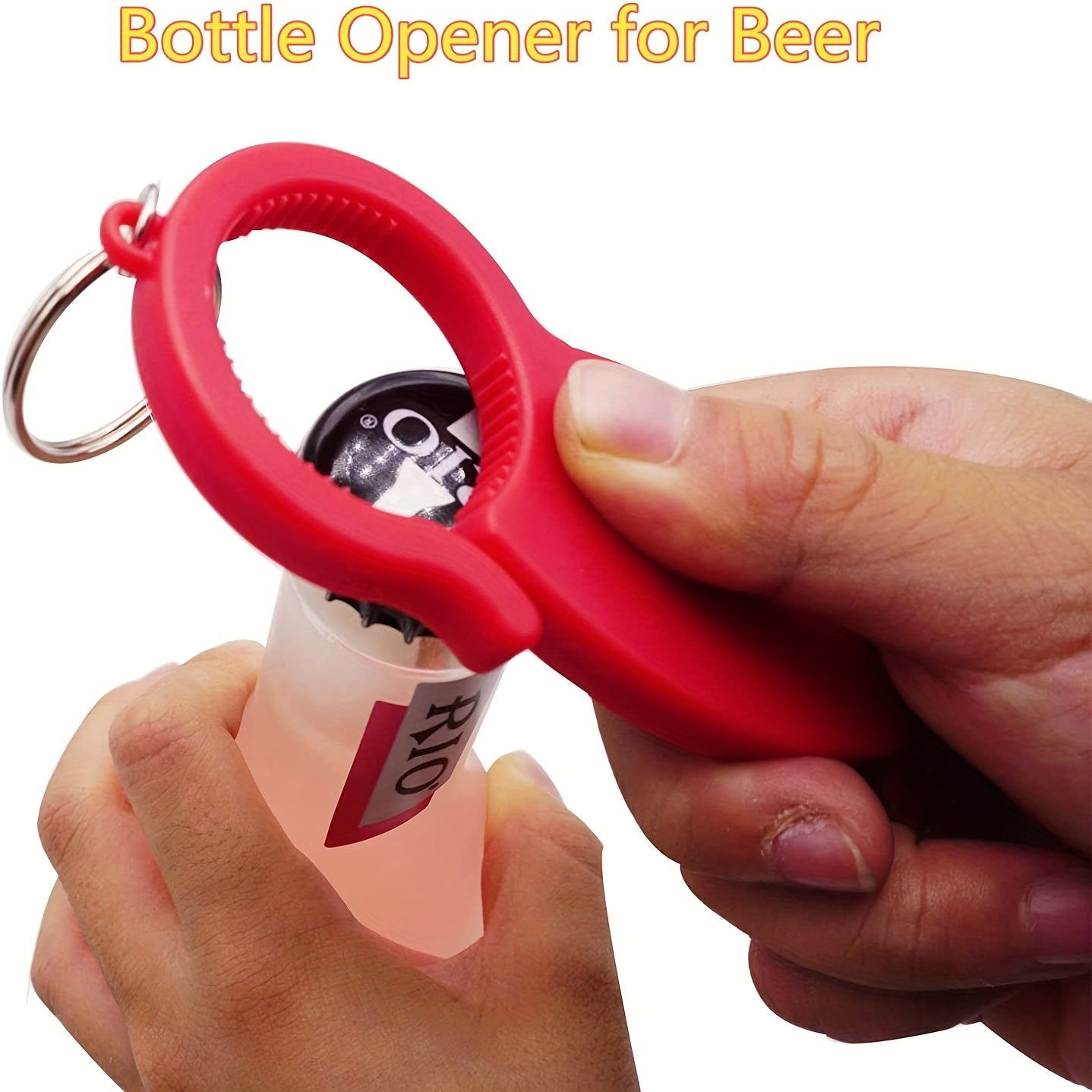 3-In-1 Bottle Opener for Beer Caps, a Multifunctional Keychain Can Opener
