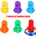 Multi-Color Can Openers (3 Random Colors) with Protective Lids. Ergonomic Design Protects Nails from Injury, Keeps Cans Sealed And Dust-Free. Pack Options: 6/12/24pcs