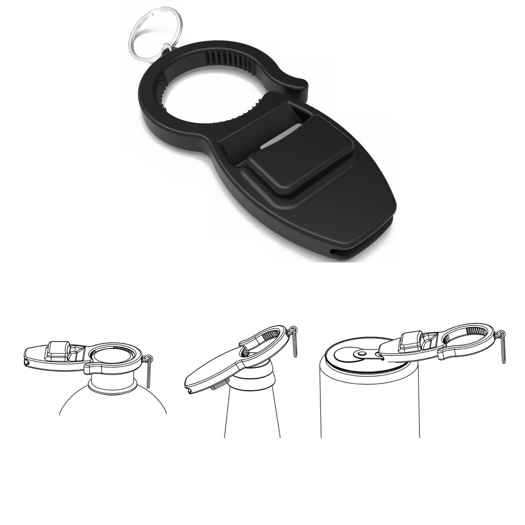 3-In-1 Bottle Opener for Beer Caps, a Multifunctional Keychain Can Opener